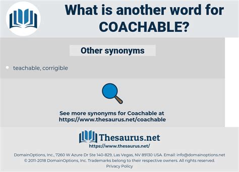 another word for coachable.